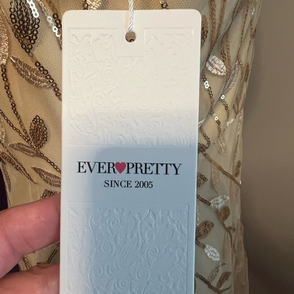 Ever Pretty Zoey Leaf Sequin Sleeveless A-Line Gown NWT - Picture 10 of 13